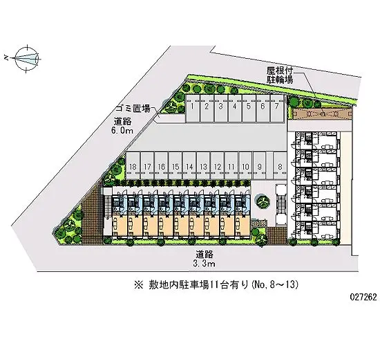 ★手数料０円★府中市四谷　月極駐車場（LP）